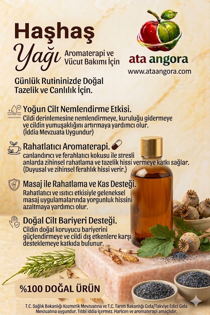 Premium Soğuk Sıkım Haşhaş Yağı (Papaver Somniferum)