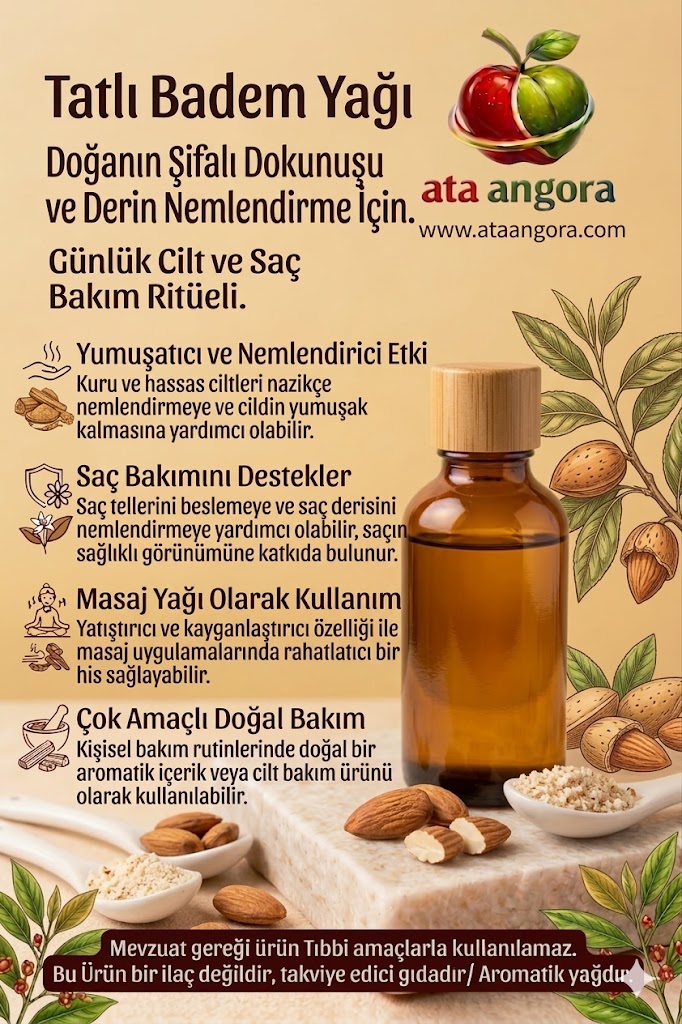 Premium Saf Tatlı Badem Yağı (Prunus Amygdalus Dulcis)